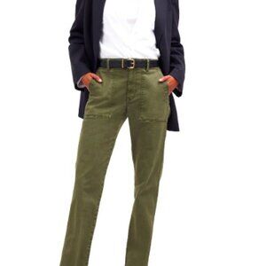 Madewell Straight Side Slit Pocket Green Pants Utility Size 26